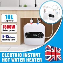 10L 1500W Electric Instant Hot Water Heater Kitchen Under Sink Small Water Tank