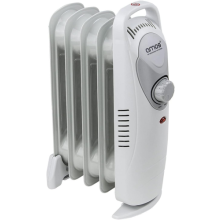 Oil Filled Radiator Heater Electric Portable 5 Fin Mini Small Home Caravan 650W