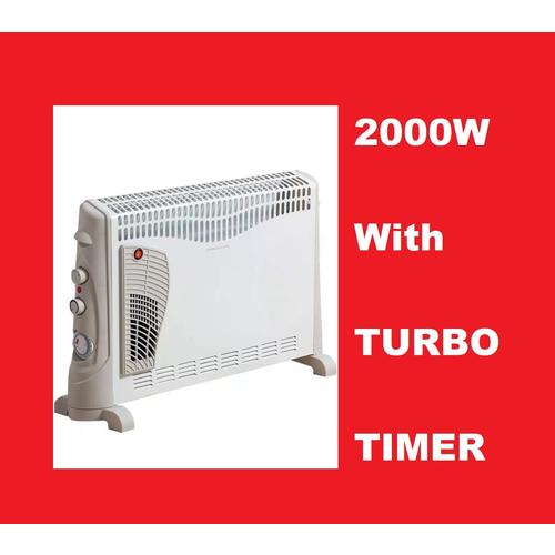 Convector Heater 2000W With Turbo Function 3 Heat Settings Thermostat 24hr Timer 1