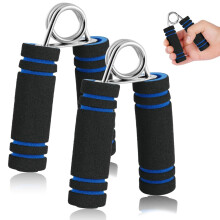 AYBUY 2 Pack Hand Grip Strengthener Set, Hand Grip Resistance Strengthener Exerciser with Foam Handle,Metal Hands Grips Strengtheners for Finger Wris