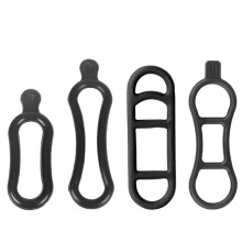 4 Pcs Bicycle Light Silicone Straps, Bike Rubber Light Strap Replacement Bike Light Mount and Bike Flashlight Mount Band, Black Cycling Rubber Bands f