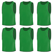 BSBUY 6Pcs Adulit Team Training Vest Breathable Mesh Scrimmage Sleeveless Training Pinnies Training Bibs Quick-Dry Multi-Sports Bibs Sports Practice V