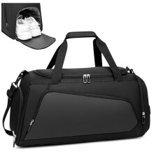 ABOHU Waterproof Gym Bag Duffle Bag with Wet Pockets and Shoe Compartment, Foldable Overnight Weekend Bags for Women Man, Durable Sports Holdall Bags