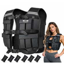 FK Sports Adjustable Weighted Vest for Women and Men, 5kg-20kg Weight Vest