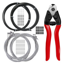 103Pcs Bike Brake Cable Kit with Stainless Steel Bike Cable Cutter,Brake Cable and Bike Shifter Cable Housing Set with Bike Cable End Caps,Copper Sle