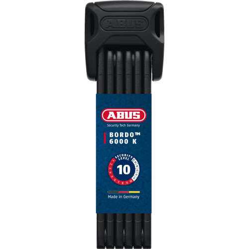 Abus ABUS Bordo 6000K Folding Lock with SH Holder, 90 cm, Black