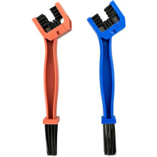 LAMXD Bike Chain Brush,Chain Cleaning Brush Motorcycle Bike Chain Cleaner Cleaning Brush Cycle Brake Dirt Remover Tool Blue+Red, 2PCS