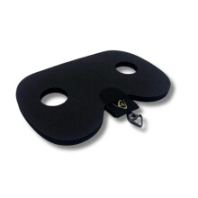 GODFREY Women’s Rowing Seat Pad - 12mm Waterproof Non-Slip Rower Cushion with Optional Clip for Concept 2, Peloton, Hydrow & Water Rowers (Black)