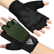 RDX Weight Lifting Gloves Gym Fitness Workout, Anti Slip Padded,Ultra Ventilated, Bodybuilding Strength Training HIIT WOD Exercise, Half Finger Adult