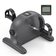 Mini Exercise Bike Pedal Exerciser, Leg and Arm Exerciser (gray)