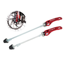 PLATT Bike Wheel Hub Skewers MTB Quick Release Skewers Front and Rear Axle Fit for Road Bike,Mountain Bike,BMX (Red,1Pair)