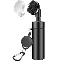 Golf Club Cleaner Brush Nylon Bristles Spray Bottle & 60cm Retractable Clip
