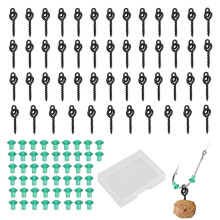 OddMart 100Pcs Fishing Bait Screws Hook Stoppers (50 Bait Stops + 50 Screw)