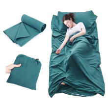 Plliocse Sleeping Bag Liner Travel Sheet Sleeping Bag, 75 x 210 cm Sleeping Bags Liners with Pillow Pockets for Adults, Travel, Hotels, Business Trip,