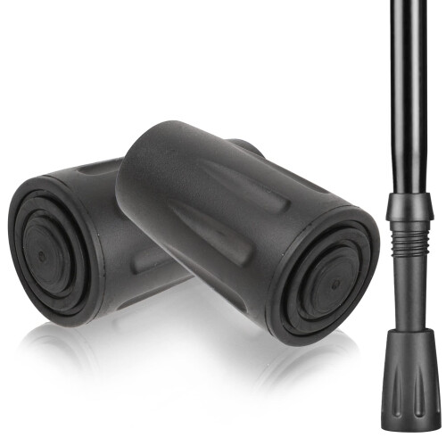 Walking Stick Rubber Tips,Walking Poles Rubber Tips Ferrules,2pcs(11mm)