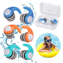 Zocipro Kids Ear Plugs for Swimming, 3 Pair Soft Silicone Ear Plugs