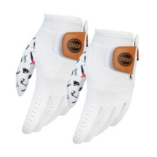 DEGA Golf Gloves for Men Cabretta Leather Golf Glove Left Hand 2 Pack Premium Soft Grip with Thumb Printed Breathable Comfortable fit for all weather
