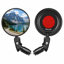BYKING Bike Bar End Mirrors, HD Wide View Bicycle Mirror (Pair), Safety Cycling Rear View Mirror, Universal Adjustable Handlebars Mirror for Scooter E