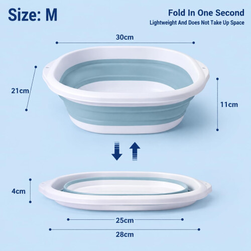 Admygo Thickened Collapsible Washing Up Bowl, Space Saving Camping Sink 1
