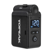 Topeak E-Booster Digital Electric Pump with Digital Gauge for Bicycle Tyres, Black