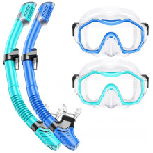 Lealinga Snorkel Set Adults 2Pack, Panoramic View Snorkel Mask