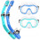 Lealinga Snorkel Set Adults 2Pack, Panoramic View Snorkel Mask 1
