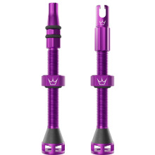 Peaty's Holeshot Fast Flow Tubeless Valves - High Airflow Anti Sealant Clog Design, Fast Tyre Setup, Fully Serviceable 7075 Aluminium, Bike Tyre Valve