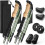 Walking Poles, 7075 Aluminum, Foldable, Adjustable Height, 2PCS,Green 1
