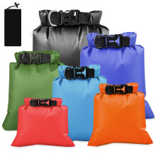 WOODFIB 6 PCS Waterproof Dry Bag, Lightweight Dry Sacks Set with 1.5L, 2.5L, 3L, 3.5L, 5L, 8L Drybag Canoe Bags for Boating/Travel/Rafting/Camping/Sw