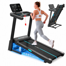 GEOTECH Foldable Treadmill for Home with 15% Auto Incline, 5.0HP Brushless Motor, 14KM/H Running Machine Walking Machine with Handle, Heavy Duty Tread
