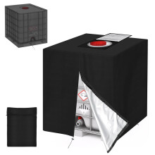 AOOWU IBC Tank Cover, 1000L IBC Water Tank Cover, Waterproof Oxford Fabric Water Tank Cover, Water Tank Protection Cover with Zipper, Windproof Anti-U