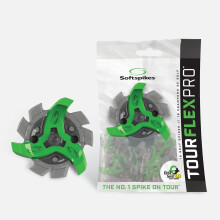 Softspikes Tour Flex Pro Fast Twist 3.0 Golf Spikes - 18 Count, Green/Charcoal