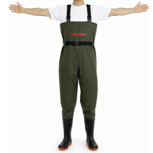 SUNNYNEST Chest Waders with Boots, Rain Trouser, Waterproof PVC Fishing (42 Shoe size)