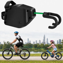 SKNC Bike Tow Rope for Kids, 2.5 m Retractable Bike Bicycle Tow Strap Pull System with Double Hooks for MTB Mountain Bikes, Road Bikes, Outdoor Cyclin