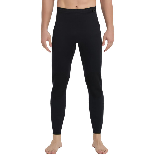Lemorecn Men's Wetsuits Pants 2mm Wetsuit Bottoms with Pockets, BLACK,L