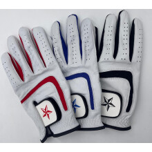 Max Star 3 Pack Mens Golf Gloves Leather or Super Soft All Weather with Cooling Lycra finger and knuckle inserts and palm insert for improved grip an