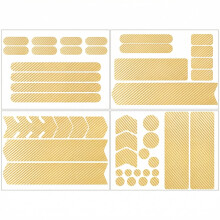 Lechengjia 44 Stickers Bicycle Chainstay Protector, Bike Frame Protection Tape Sticker, Sticking Anti-rub And Scratch Paint Protection Film, Front For
