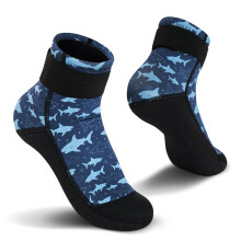 Yikayin Neoprene Socks, 3mm Kids Toddler Anti-Slip Thermal Swim Socks for Beach Pool Water Sports - Blue 23-26