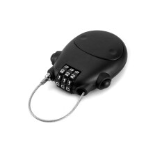 QWORK 3 Digit Combination Lock, Cable Lock, Security Password Lock, 77cm Retractable Cable for Luggage, Bike, Ski, Snowboard