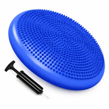 Inflated Wobble Cushion 34CM Inflatable Air Stability Cushion Balance Board with Pump Non-slip Balance Disc Sitting Posture Trainer Wiggle Seat for Of