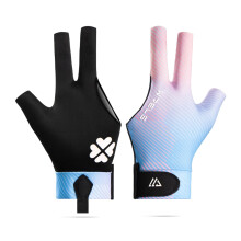 WRELS Professional Anti-slip Pool Glove for Left Hand 3 Finger, Adjustable Billiard Glove for Women Men