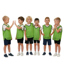 A2Z 4 Kids 6 Pack Training Bibs Sports Vests Team Practice Mesh Set UK
