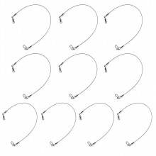 Crongtikoo 10PCS 25cm Steel Fishing Wire Trace Leaders with Snap, Black