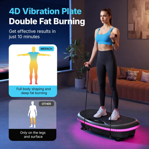 MERACH CV55 Advanced 4D Vibration Plate Exercise Machine (Black) 2