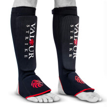 Valour Strike MMA Shin Guards Sock Foam Pad Support Kickboxing Muay Thai Leg Pads Protective Gear Boxing Foot Shinpads (XL)