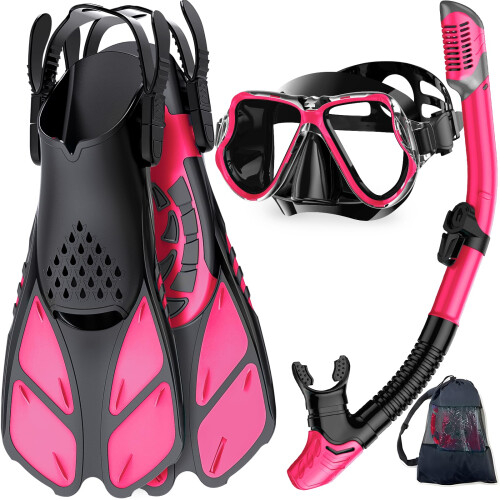 Zenoplie Snorkel Set Adults, with Flippers