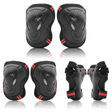 Protective Gear Set for Adult Youth, Knee Pads Elbow Pads Wrist Guards 6 in 1 for Skateboard, Rollerblade, Roller Skate, Bike, Scooter, Inline Skate,