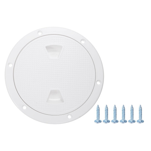 sourcing map Boat Hatch with Screws 6" Round White