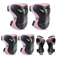 YooxArmor Adjustable 6 Pcs Kids Knee Pads Elbow Pads Wrist Guards Set