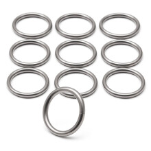10pcs Marine Grade 316 A4 Stainless Steel Welded O Rings, Heavy Duty Polished, Corrosion Resistant, Multipurpose for webbing, Harness, Straps, Dog Col